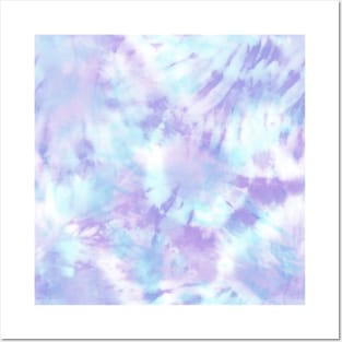 Purple and Blue Pastel Tie-Dye Posters and Art